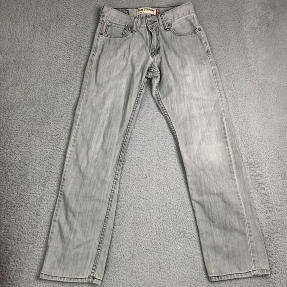 Levis 514 Jeans 28x30 Gray Original Straight Leg Pants Red Tag Ash Casual Grunge